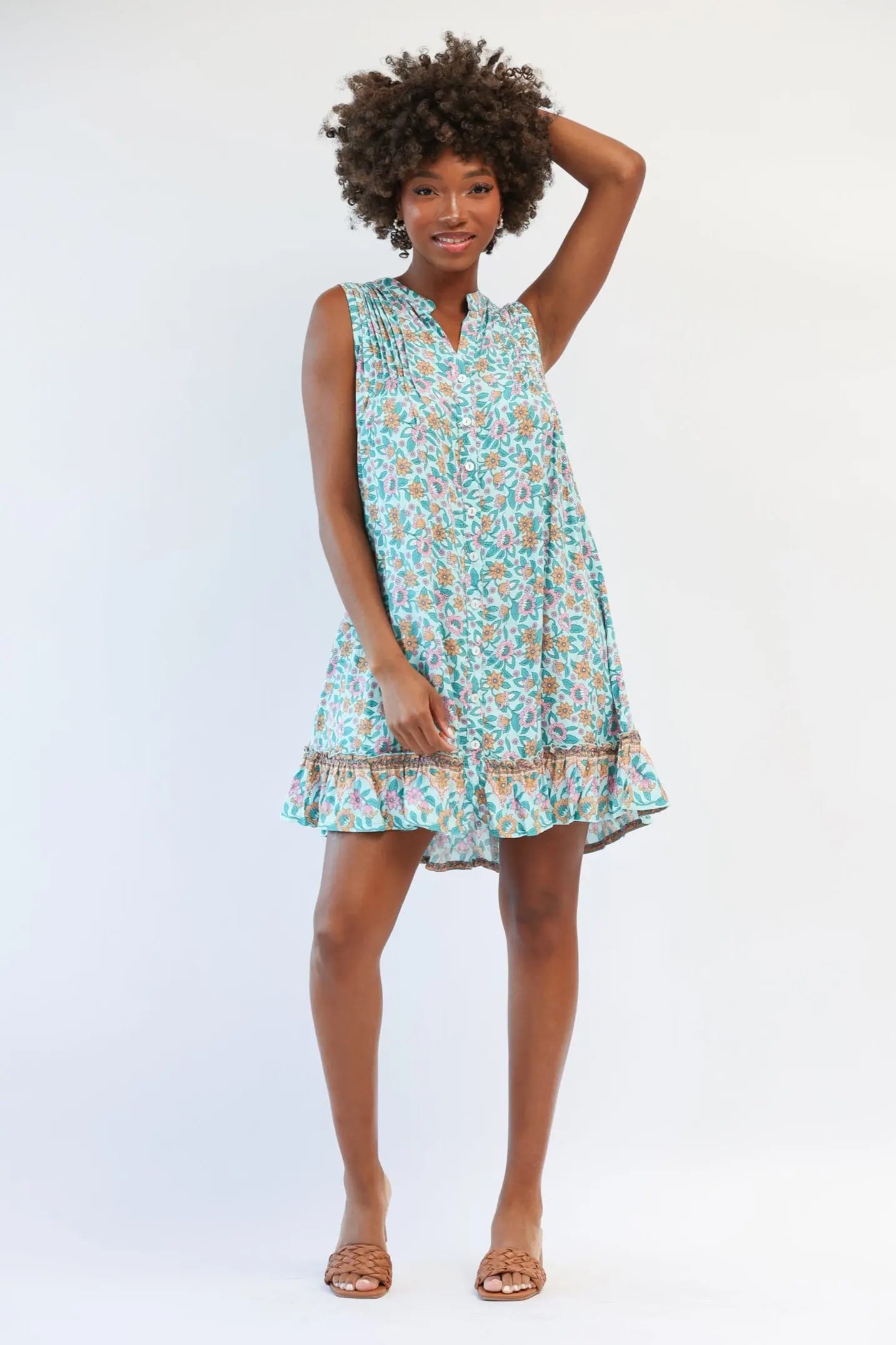 seafoam blue dress Seafoam Short Dress With Bow Detail