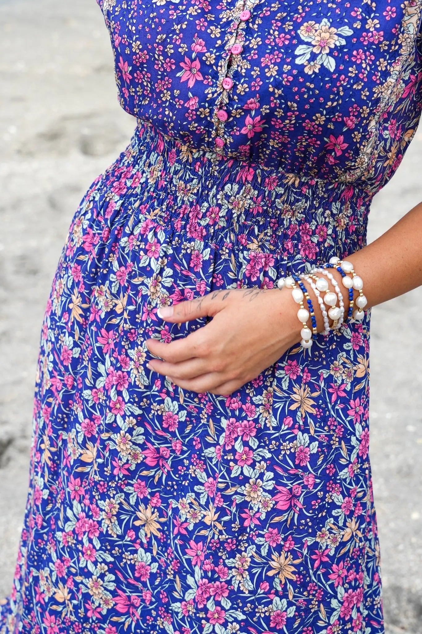 Marlowe Maxi Dress in Navy Iris M/L