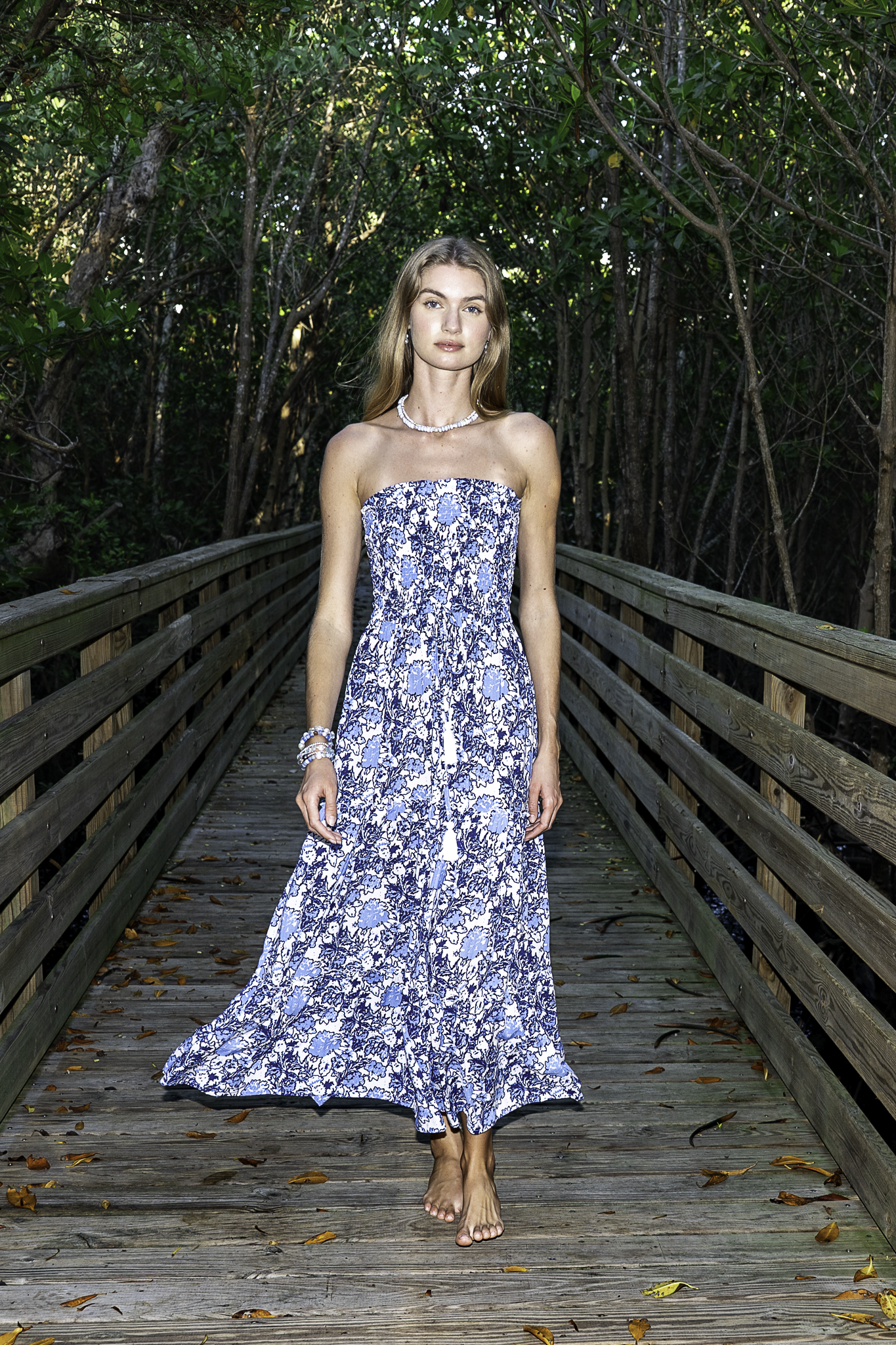 chinese dress ladies Getaway Maxi Dress in Coastal Blue S/M