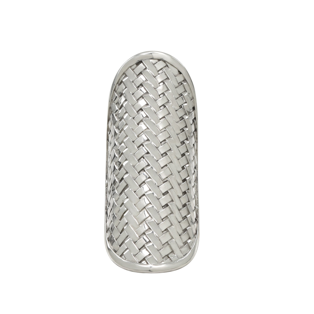 Sterling Silver Woven Cigar Band
