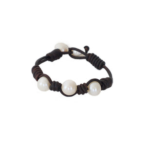 Triple Freshwater Pearl Wrap Bracelet -- Sea Lustre Jewelry - 2