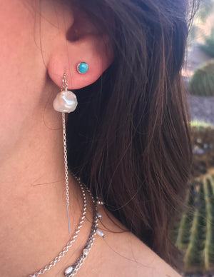 Mini Sterling Silver Turquoise Studs