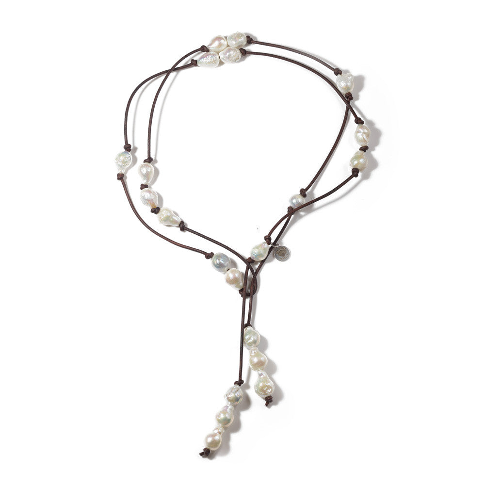 ネックレス・ペンダント Pearl Drop Chain Scarf Necklace #9728 Beaded Pearl Scarf Necklace – THEYKNOW