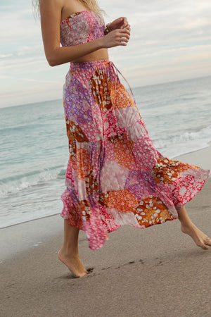 
            
                Load image into Gallery viewer, Tulum Maxi Skirt in Patchwork
            
        