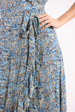 Havana Maxi Wrap Dress in Skylight