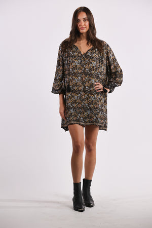 
            
                Load image into Gallery viewer, Paige Tunic Mini Dress in Midnight Iris
            
        