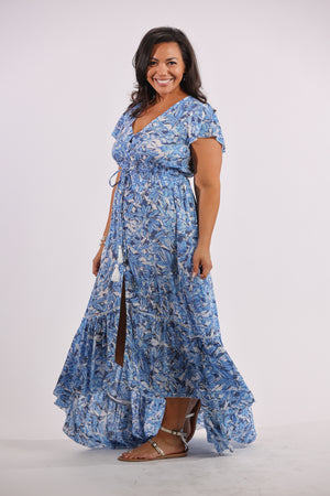 Pacific Breeze Dress in Blue Grass