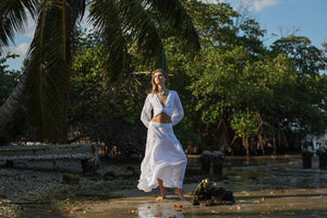 Payson Maxi Skirt in White