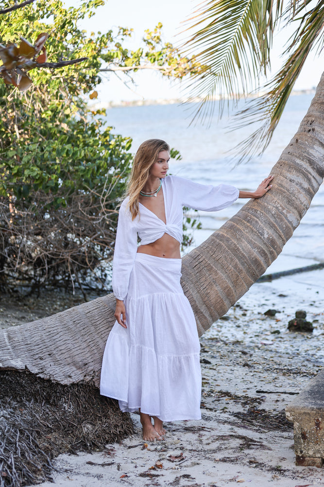 Payson Maxi Skirt in White
