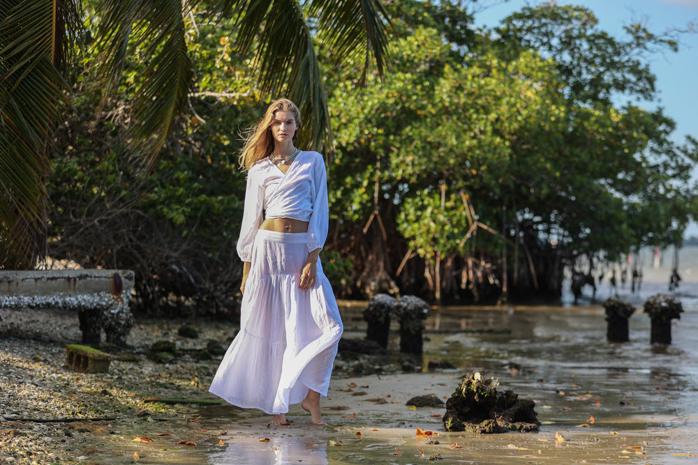 Payson Maxi Skirt in White