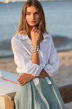 Ava Button Up in White