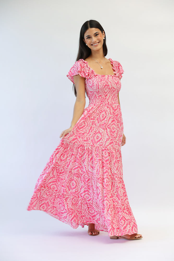 West Maxi Dress in Hibiscus