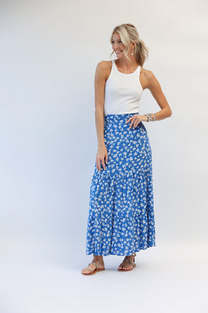 Atlas Maxi Skirt in Clematis