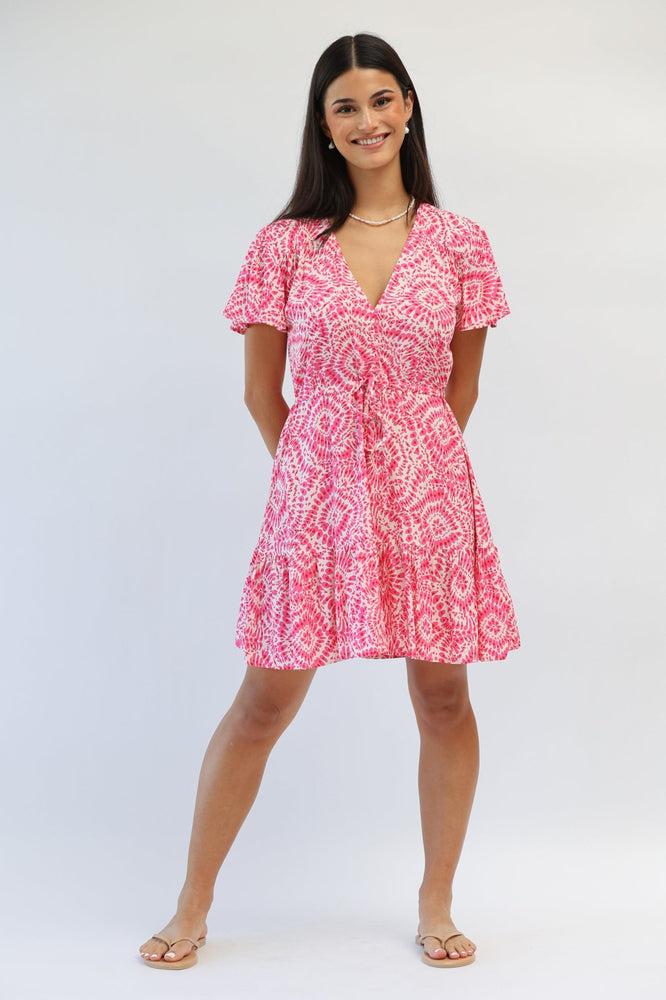 Capetown Mini Dress in Hibiscus