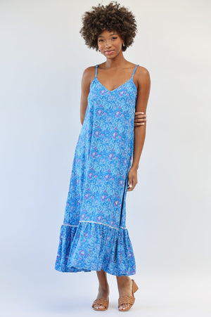 Day Tripper Slip Dress in Neptune