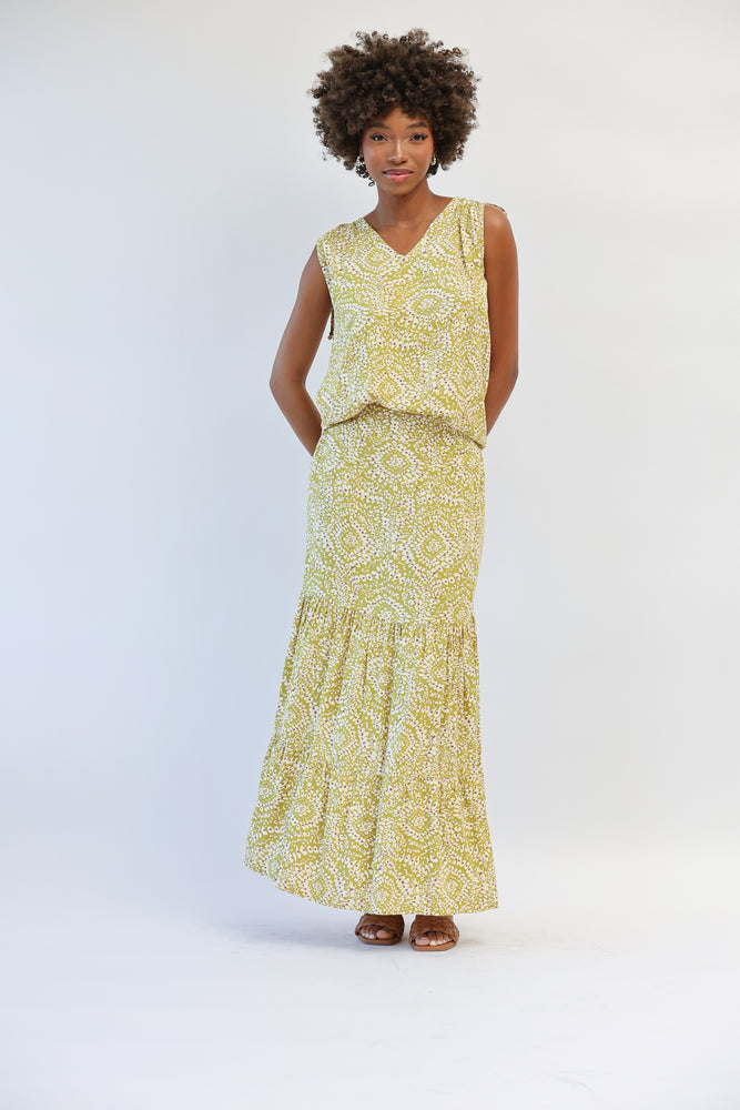 Atlas Maxi Skirt in Sweet Grass