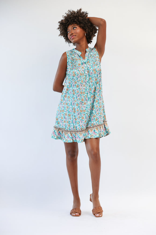 Poppy Dress in Seafoam