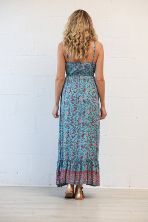 Lorelei Maxi Dress in Coral Rose