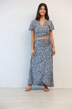 Rio Maxi Wrap Skirt in Pebble