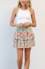 Muse Mini Skirt in Blanca Rosa