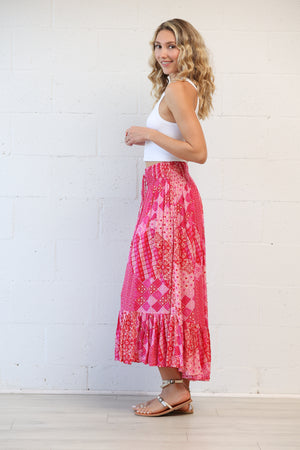 Drifter Skirt in Patchwork Pink