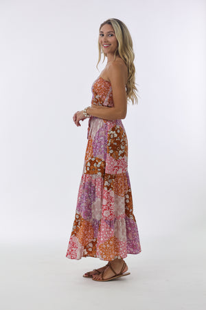 
            
                Load image into Gallery viewer, Tulum Maxi Skirt in Patchwork
            
        