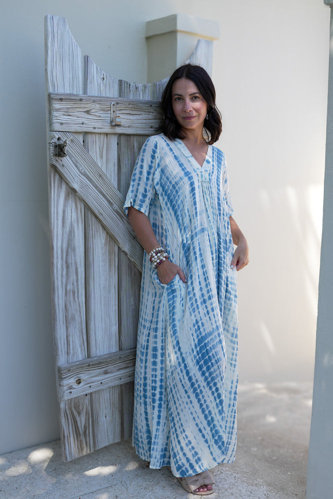 Cannes Maxi Dress in Cloud Tie-Dye