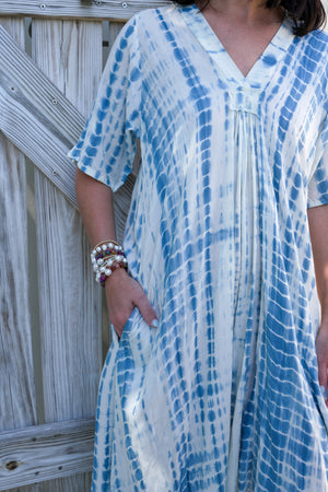 Cannes Maxi Dress in Cloud Tie-Dye