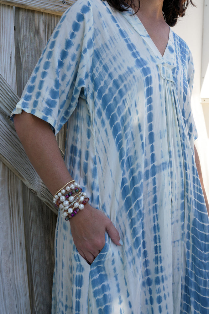 Cannes Maxi Dress in Cloud Tie-Dye