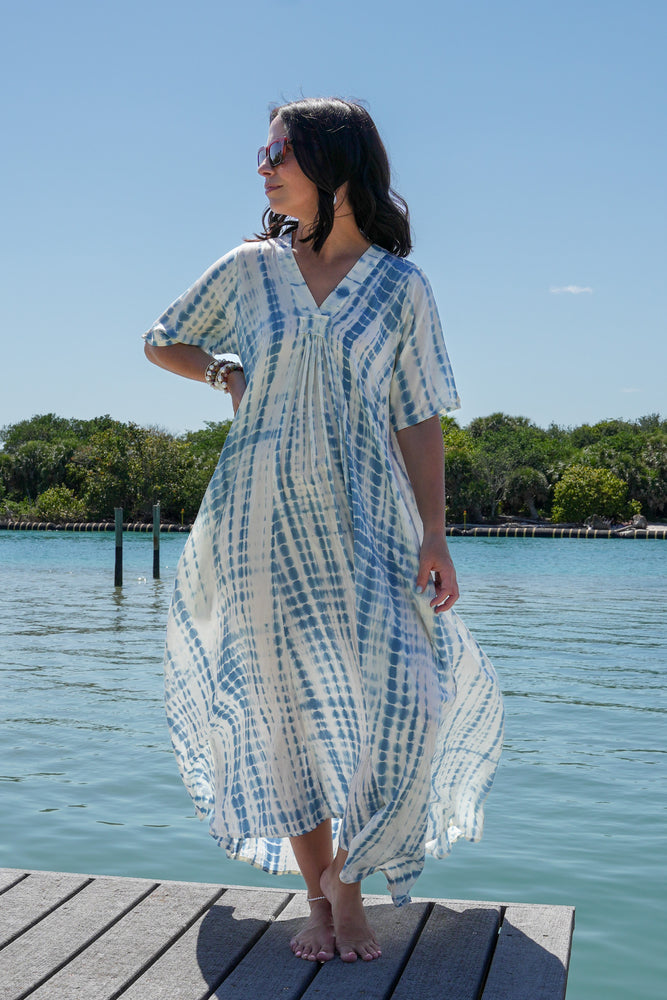 Cannes Maxi Dress in Cloud Tie-Dye