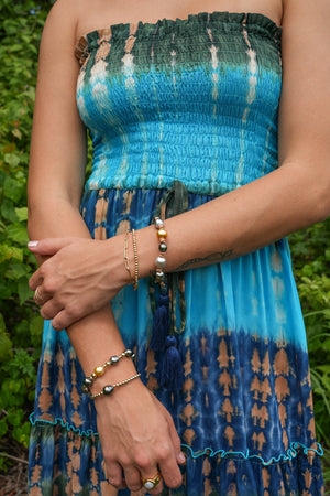Getaway Maxi Dress in Blue Tie Dye