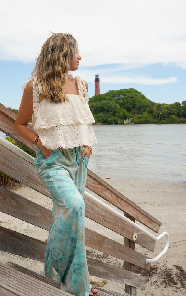Sawyer Pant in Circle Tie Dye