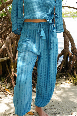 Kapa'a Tie Top in Atlantic Tie Dye