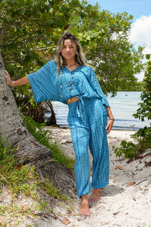 Kapa'a Tie Top in Atlantic Tie Dye