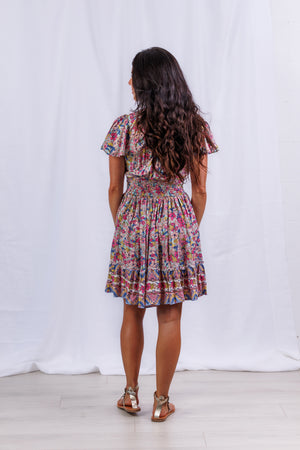 Aida Mini Dress in Plumeria