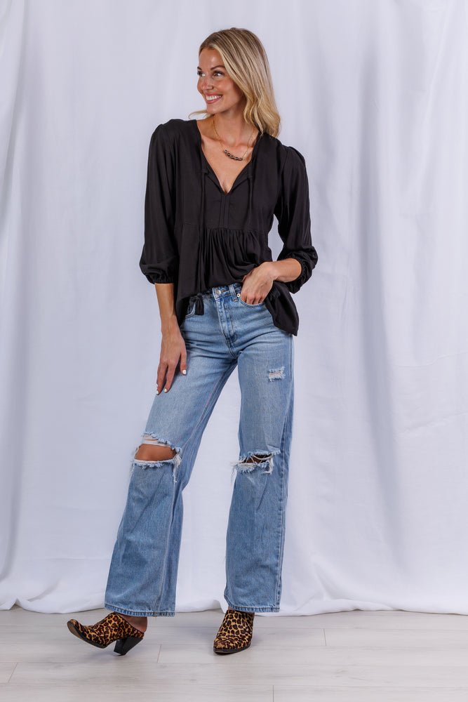 Clemons Blouse in Black