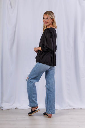 Clemons Blouse in Black