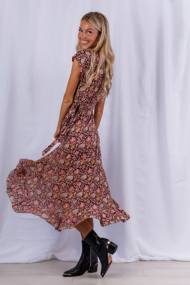 Havana Maxi Wrap Dress in Zuri