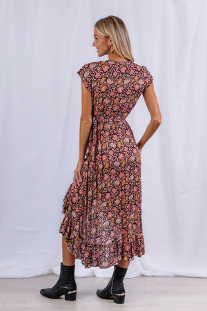 Havana Maxi Wrap Dress in Zuri