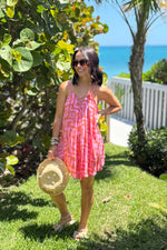 Largo Jumpsuit in Coral Geo