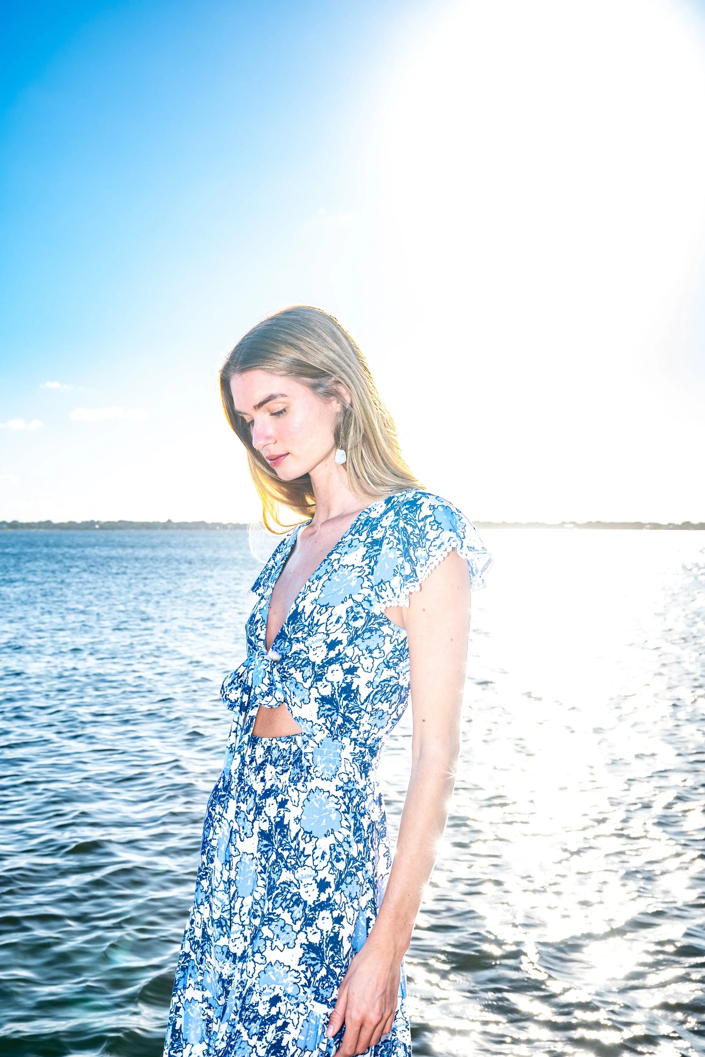 Mora Maxi Dress in Coastal Blue - Sea Lustre L/XL Mora Maxi Dress in Coastal Blue - Sea Lustre L/XL