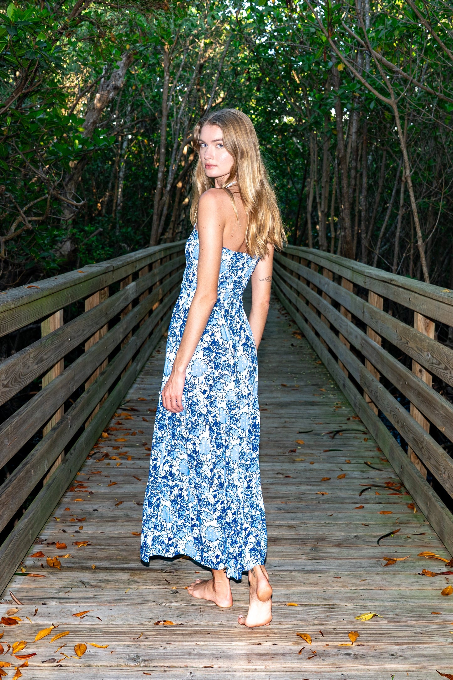 Getaway Maxi Dress in Coastal Blue S/M Getaway Maxi Dress in Coastal Blue S/M