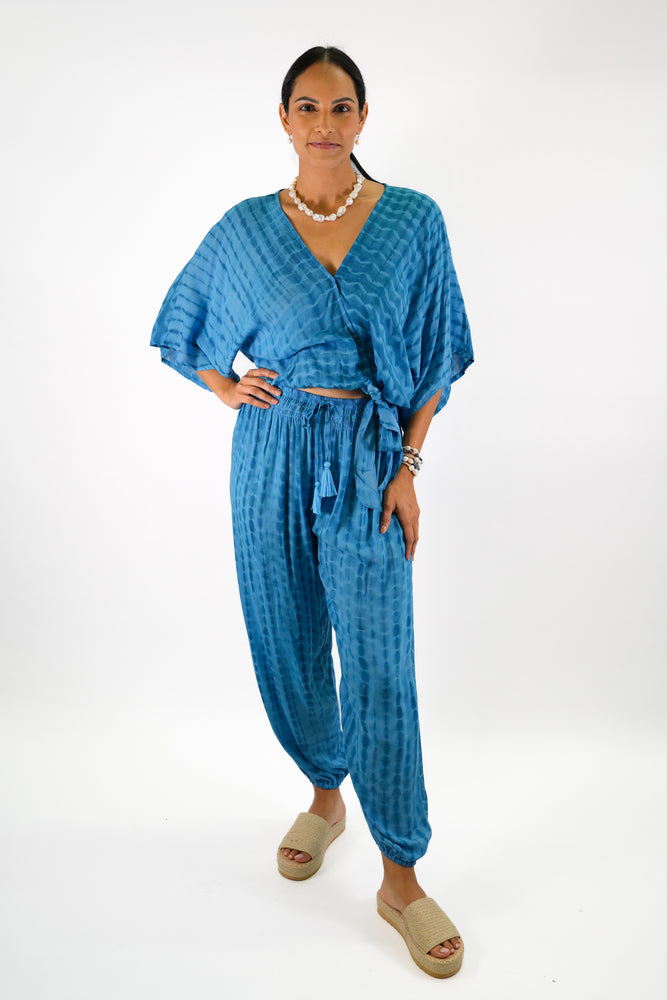 Kapa'a Tie Top in Atlantic Tie Dye