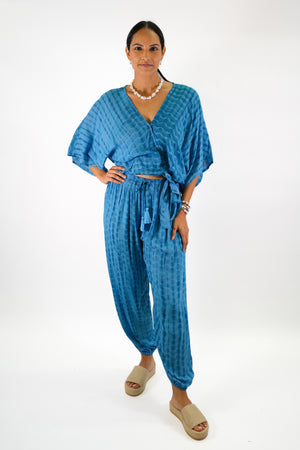 Kapa'a Tie Top in Atlantic Tie Dye