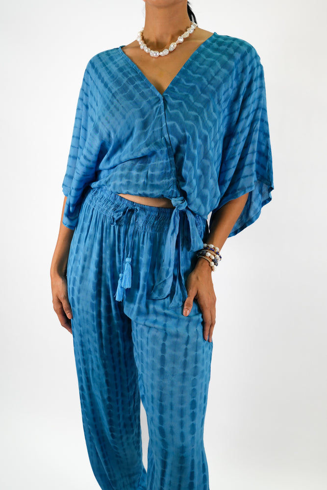 Kapa'a Tie Top in Atlantic Tie Dye
