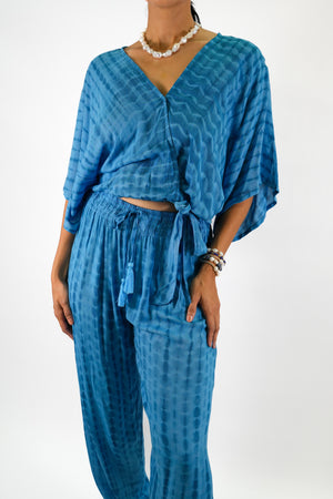 Kapa'a Tie Top in Atlantic Tie Dye