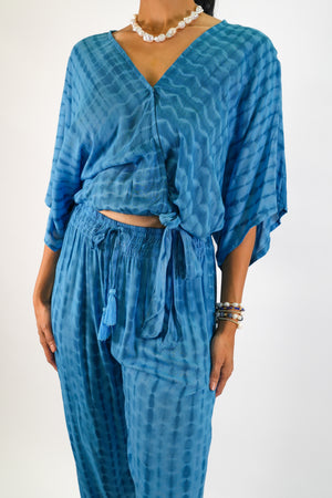 Kapa'a Tie Top in Atlantic Tie Dye