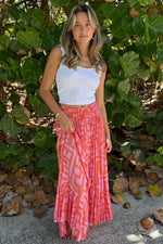 Drifter Skirt in Coral Geo