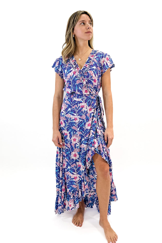 Havana Maxi Wrap Dress in Aruba