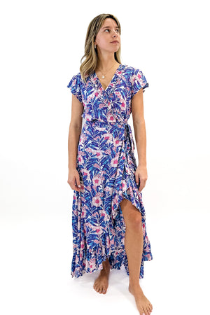 Havana Maxi Wrap Dress in Aruba